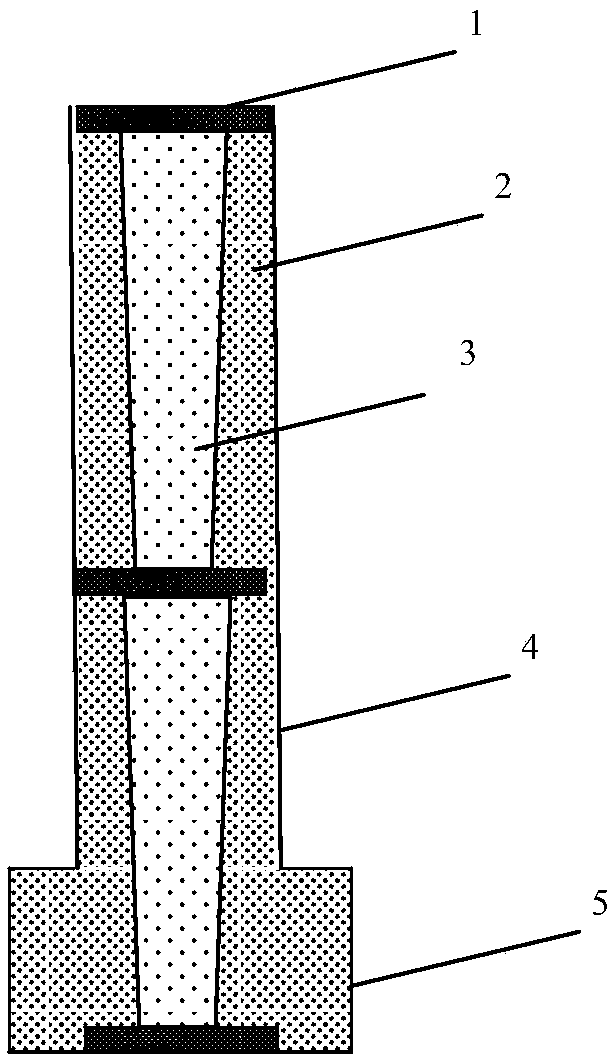 Composite pile as well as construction method and single-pile vertical bearing capacity calculation method thereof