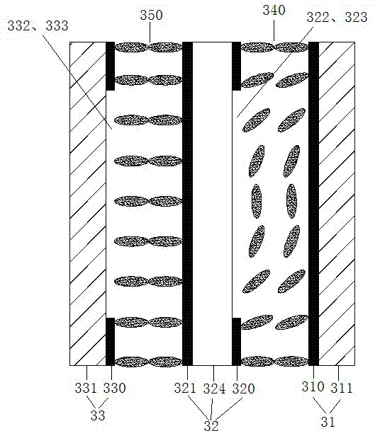 Liquid crystal lens device with double-layered structure and preparation method of liquid crystal lens device with double-layered structure
