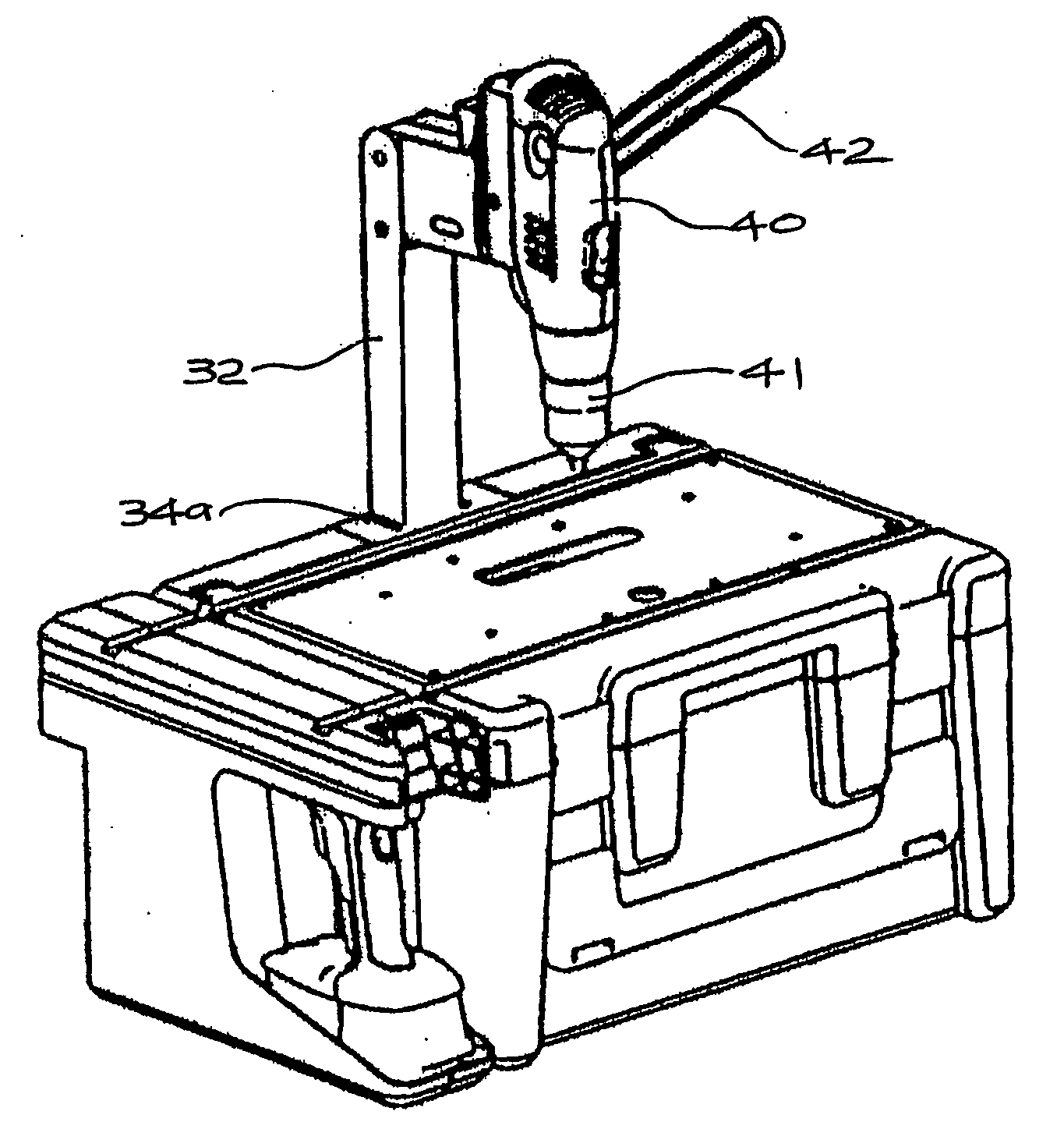 Toolbox apparatus to which power tools may be mounted to provide a workstation