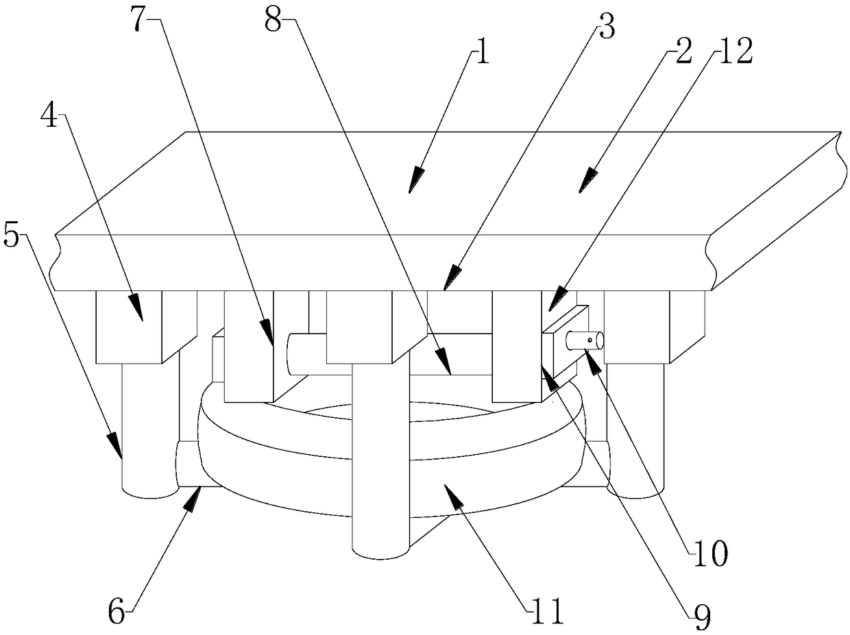 Hoisting device for spare tire of truck