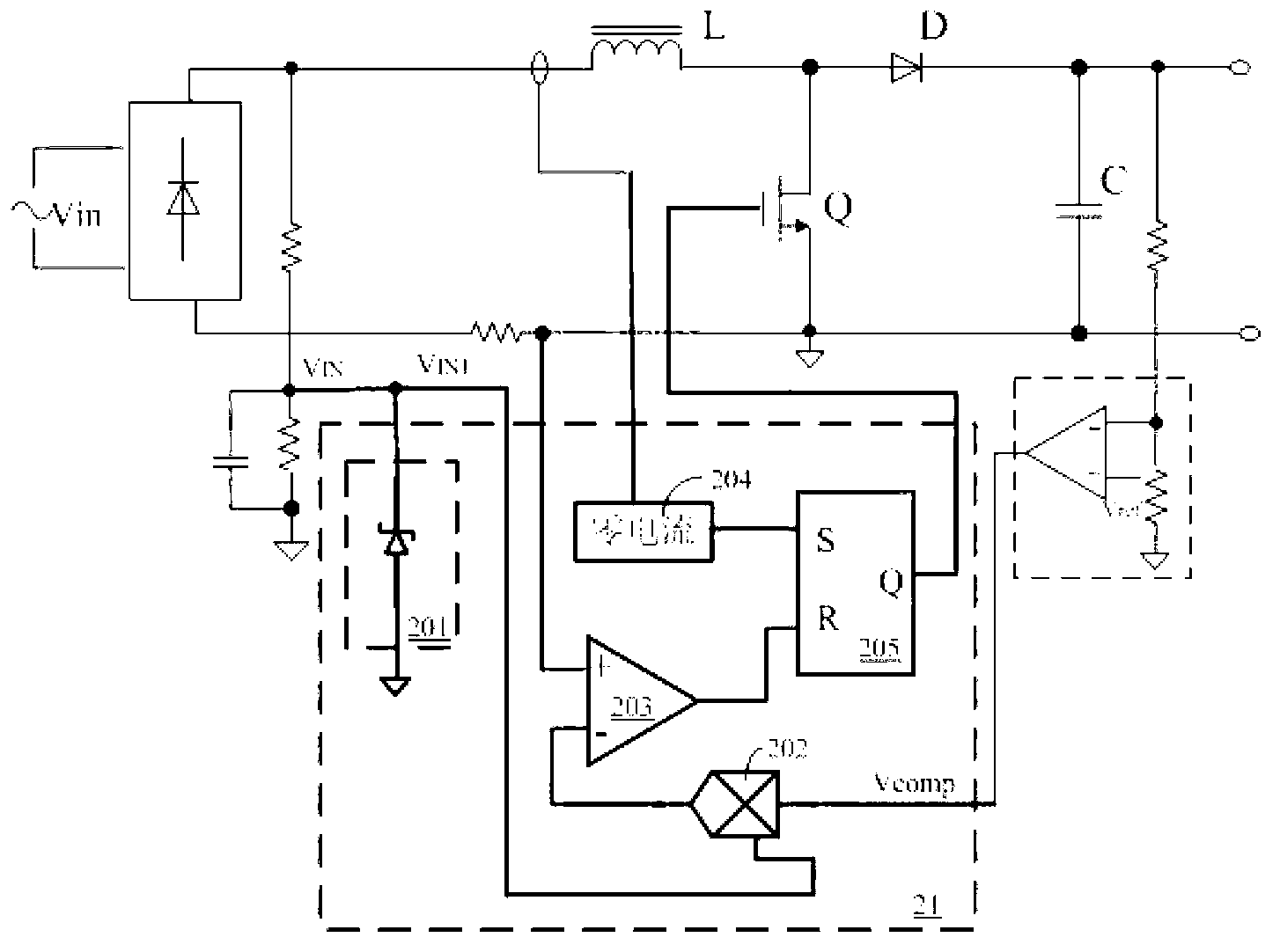 Power factor correction control circuit capable of reducing EMI