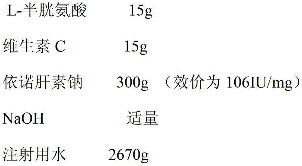 Enoxaparin sodium injection and preparation process thereof