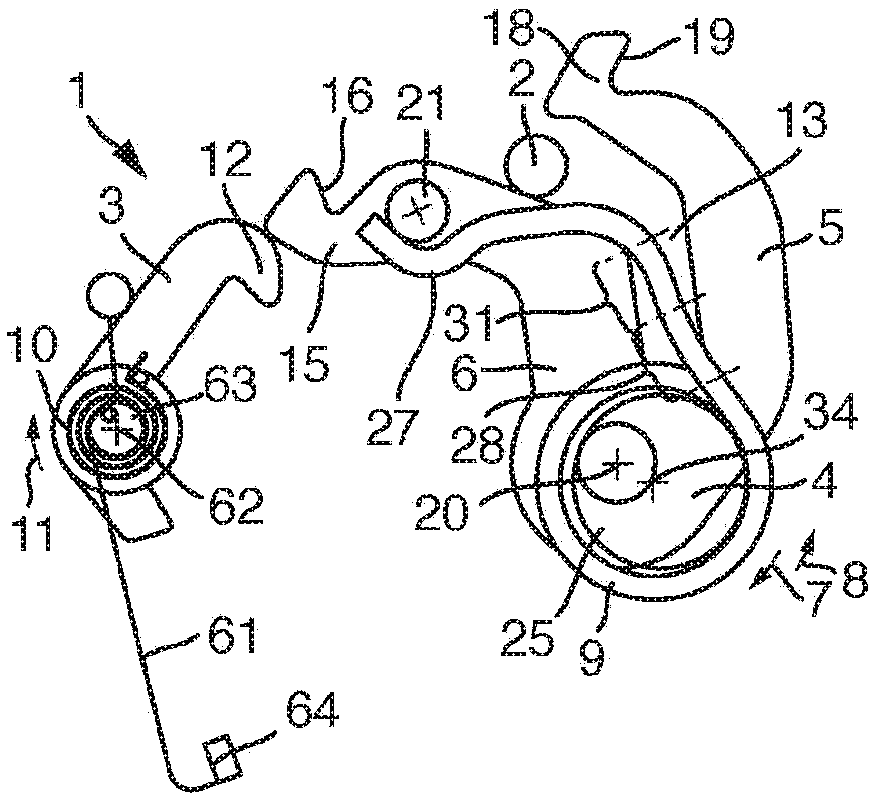 Safety device for a motor vehicle having a rotary latch and a protective position