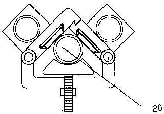 Power transmission iron tower grounding electrode steel pile driving device and driving method