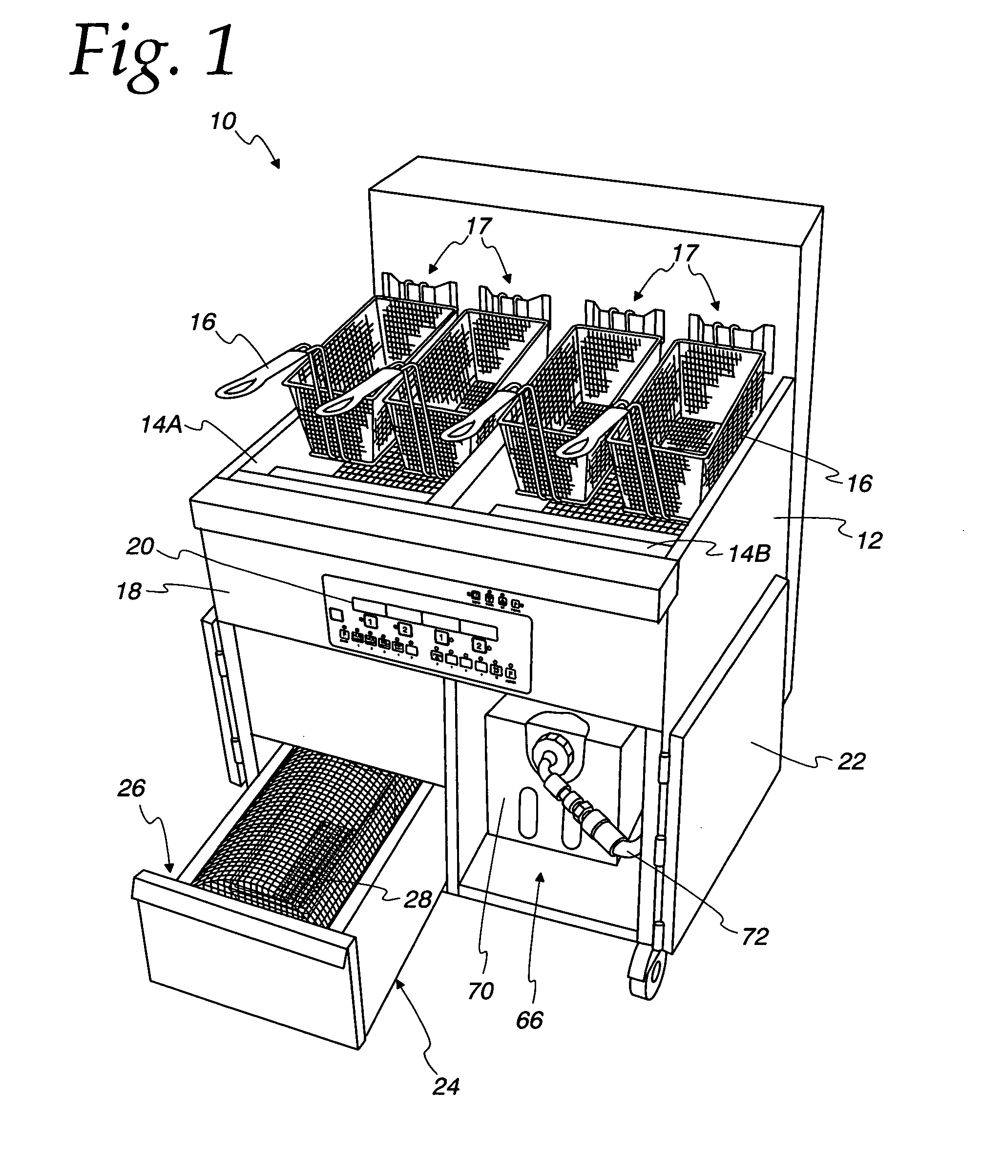 Automated fryer filtration device and method