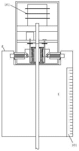 Graduated hydraulic gate device with automatic locking function