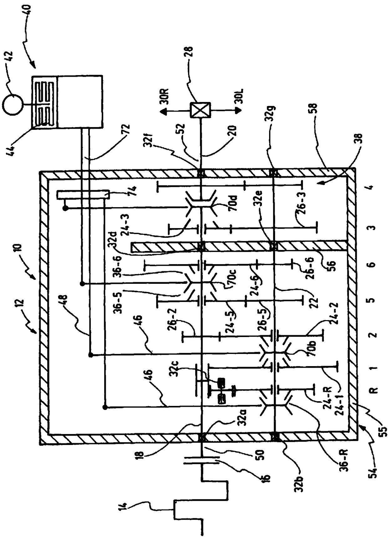 Motor vehicle transmission for longitudinal installation in a motor vehicle