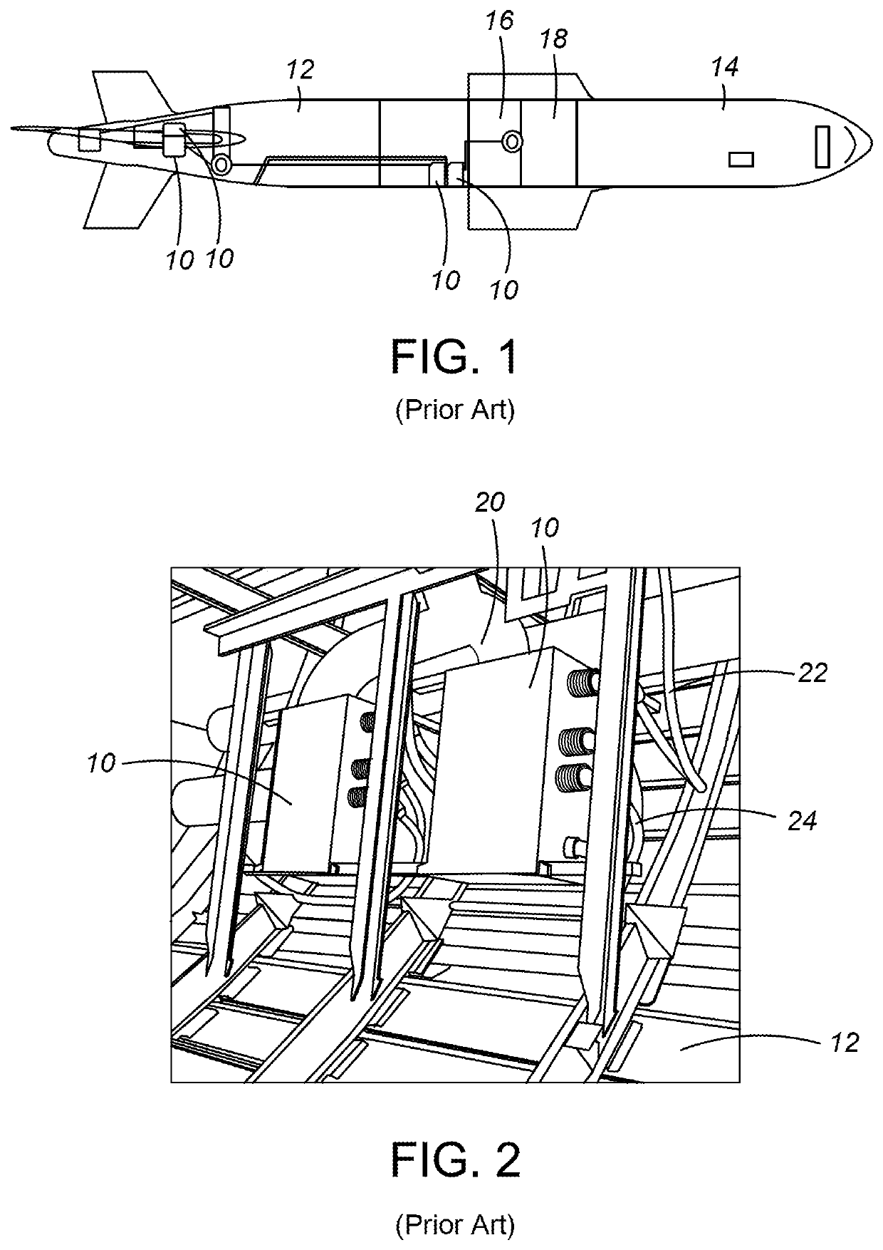 On-board removable container for cooling cargo materials and equipment in aircraft