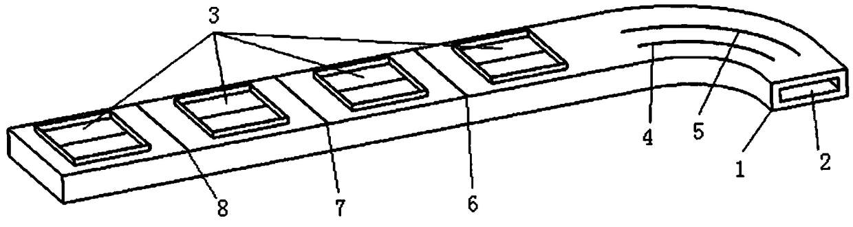 Uniform air delivery duct for square cabin based on adjustable deflectors