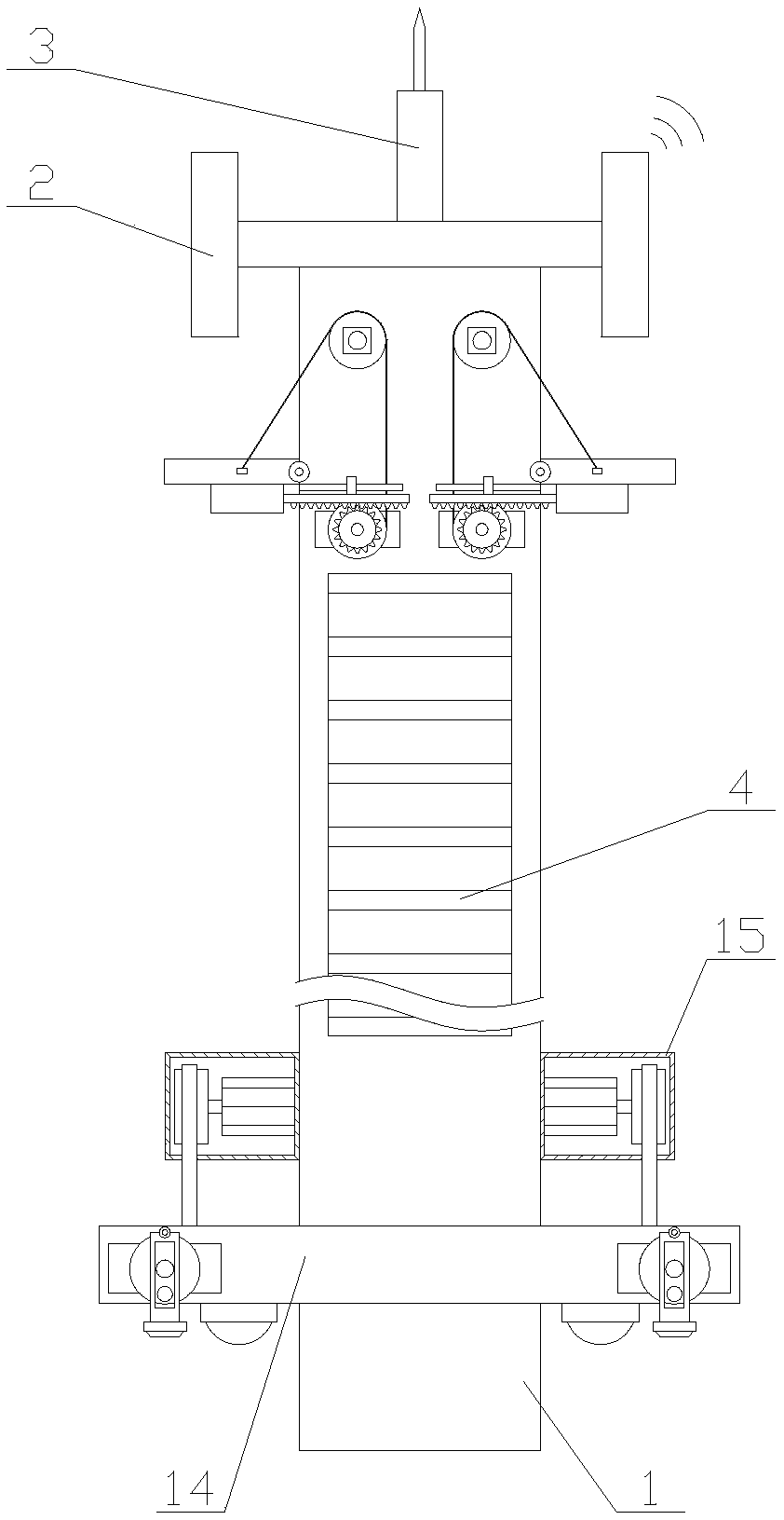 Communication tower for anti-climbing and with supporting effect