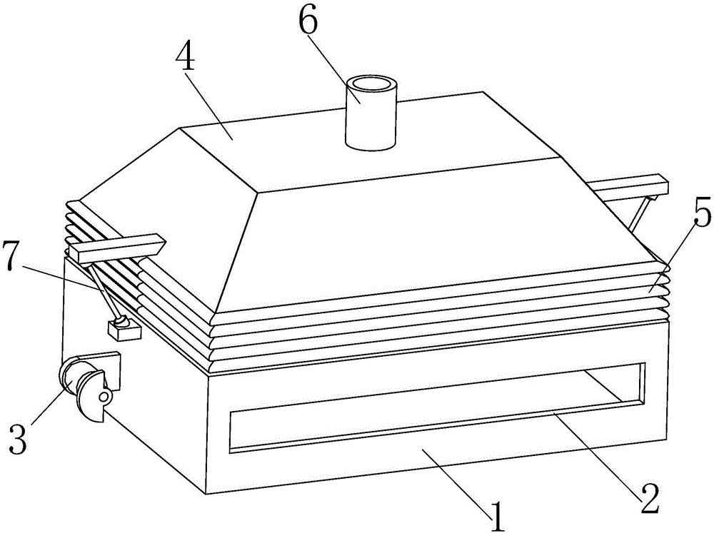 Dust collection device used for toothed paper cutting