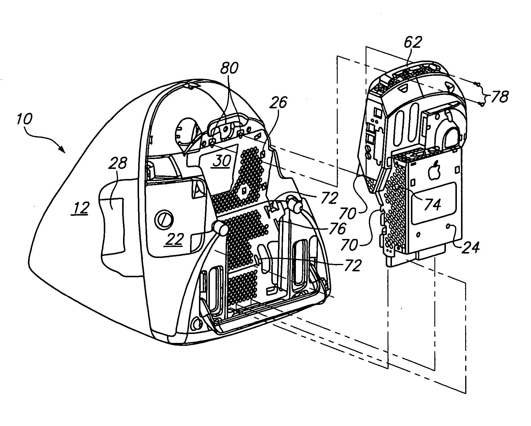 Modular logic board chassis for a desktop computer