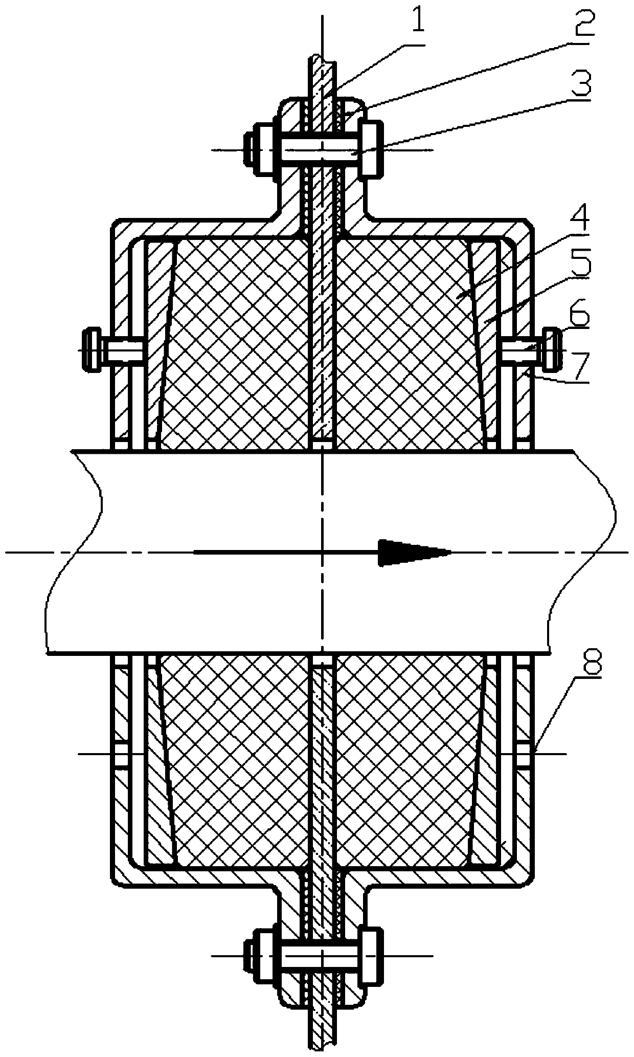 A Mechanical Pipeline Vibration Isolation Sealing Device