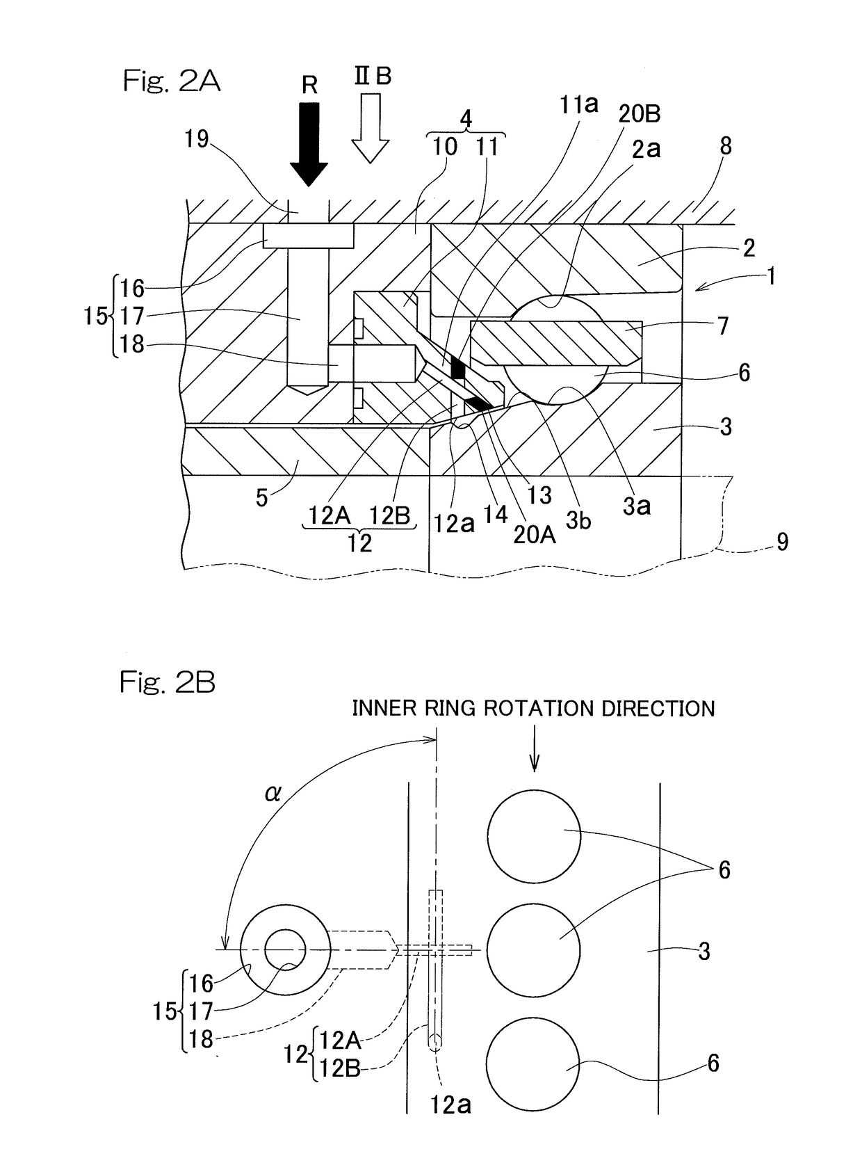 Cooling structure for bearing device