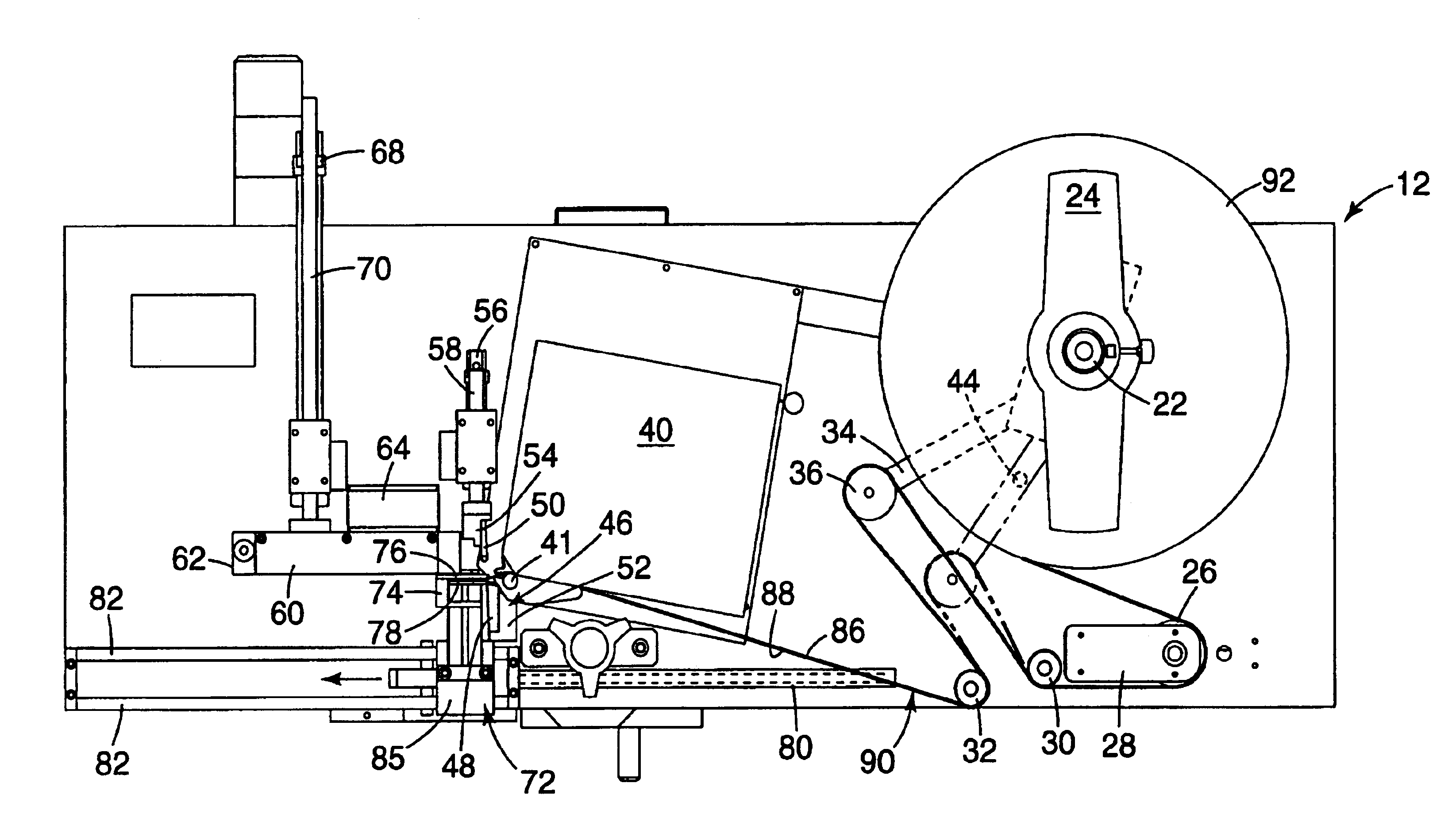 Apparatus for printing and applying tape and methods of printing and applying tape