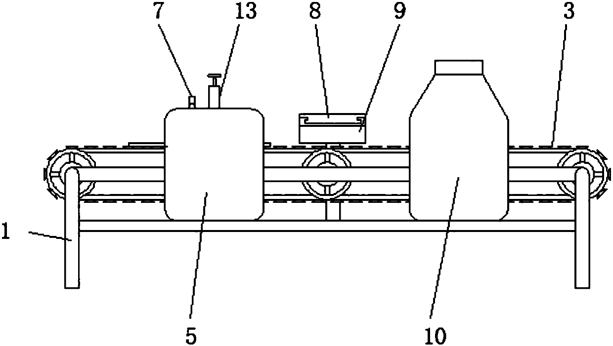 Cleaning and drying device for glass production