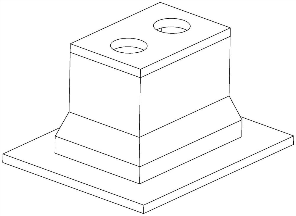 Fabricated power box foundation machining mold and manufacturing method