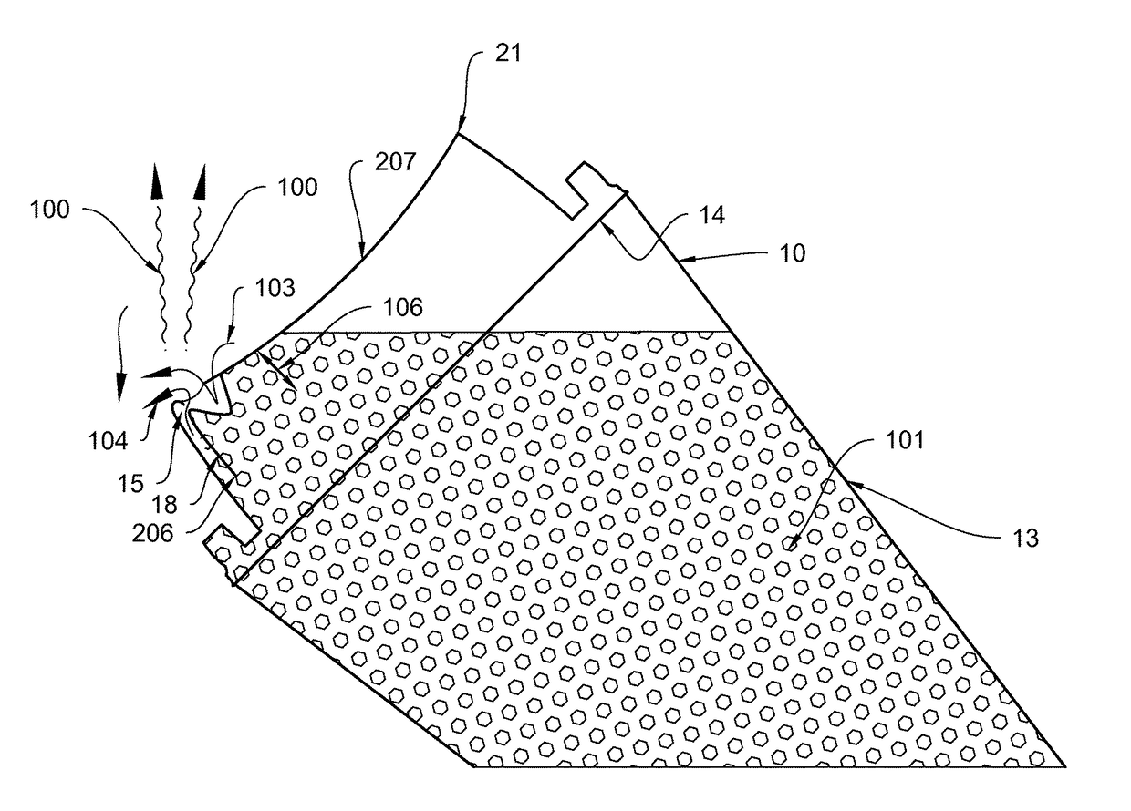 Container lid and damming insert constructions