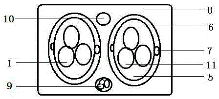 An electroluminescent wire with arrow direction indication