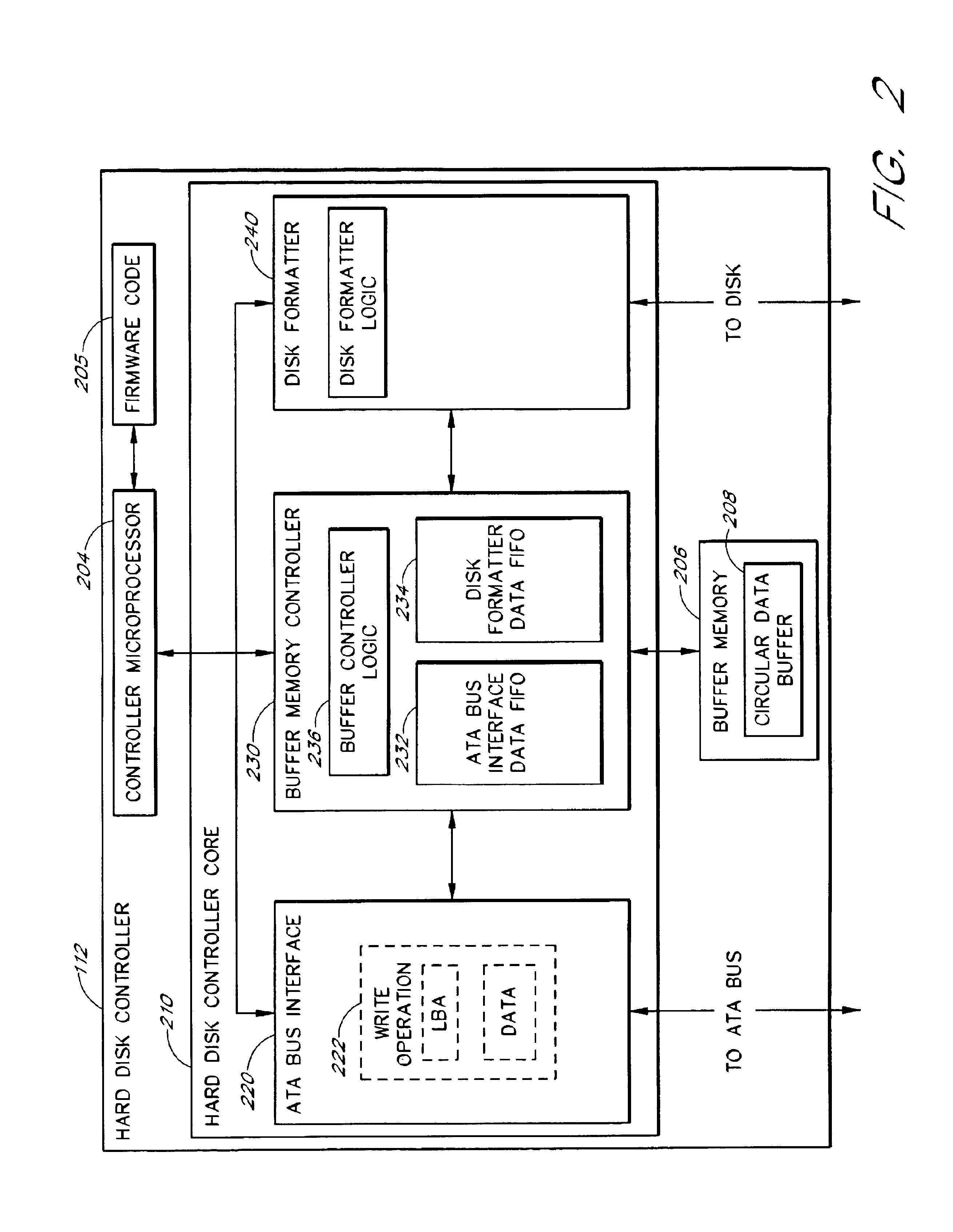 Disk controller configured to perform out of order execution of write operations