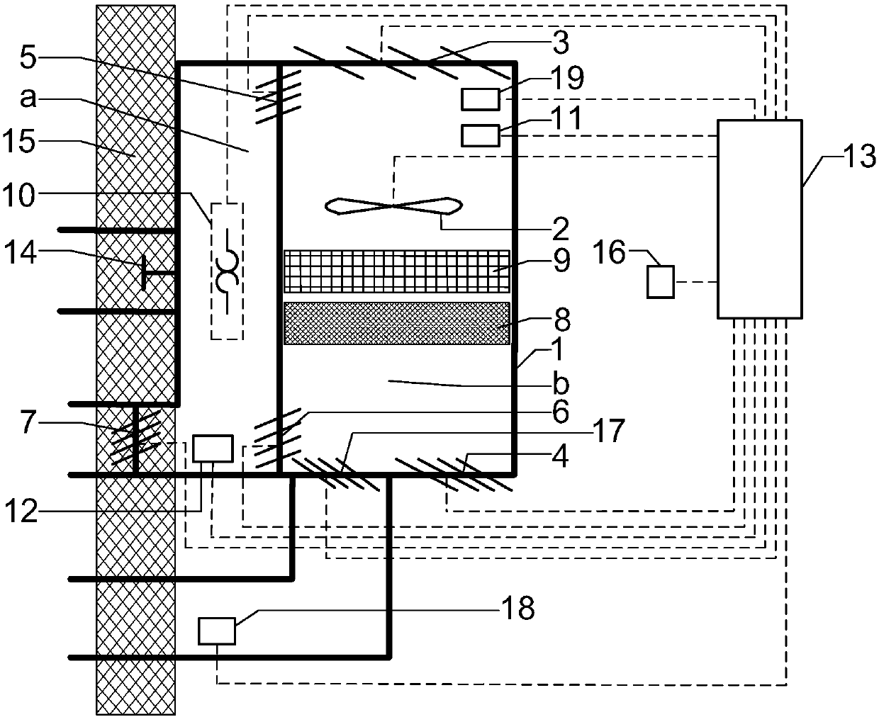 Wall-mounted air purifier based on thermal regeneration and achieving method thereof