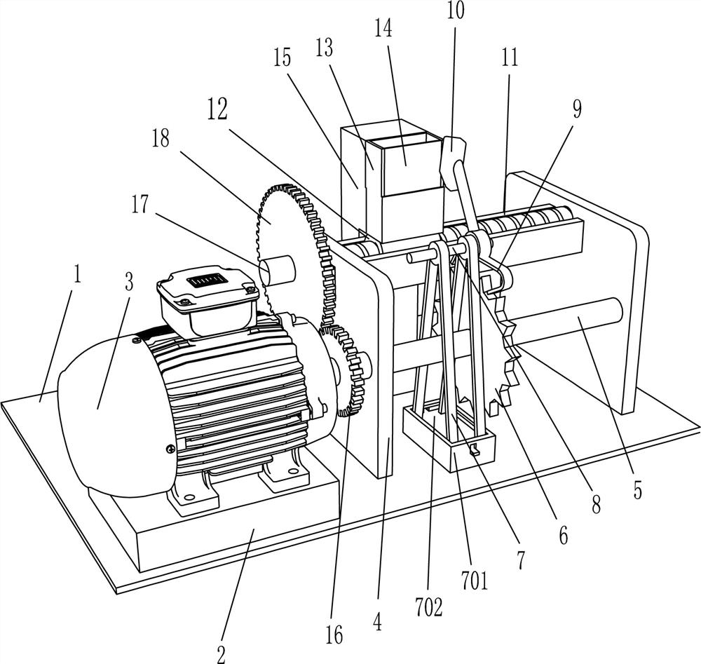 A gold leaf processing knocking device