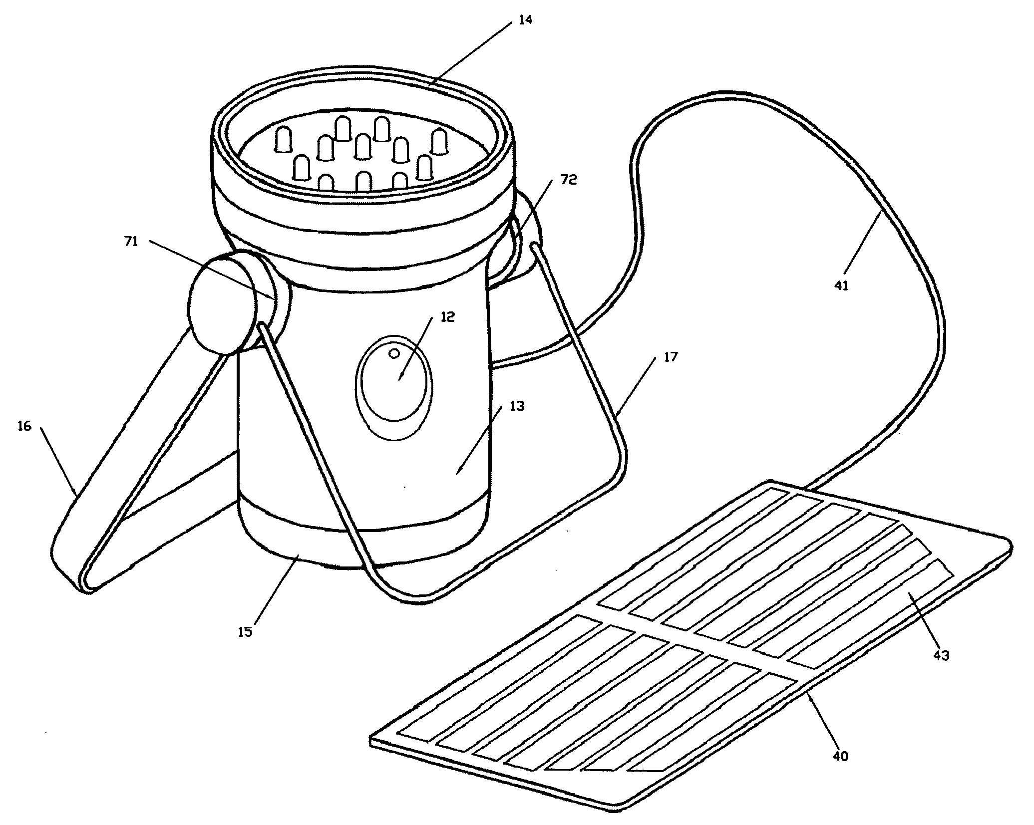 Solar rechargeable lantern