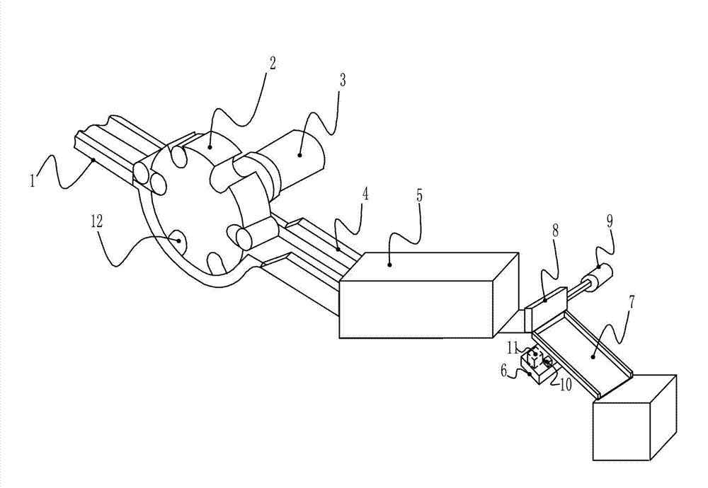 Rotary type tin can subpackaging counting mechanism