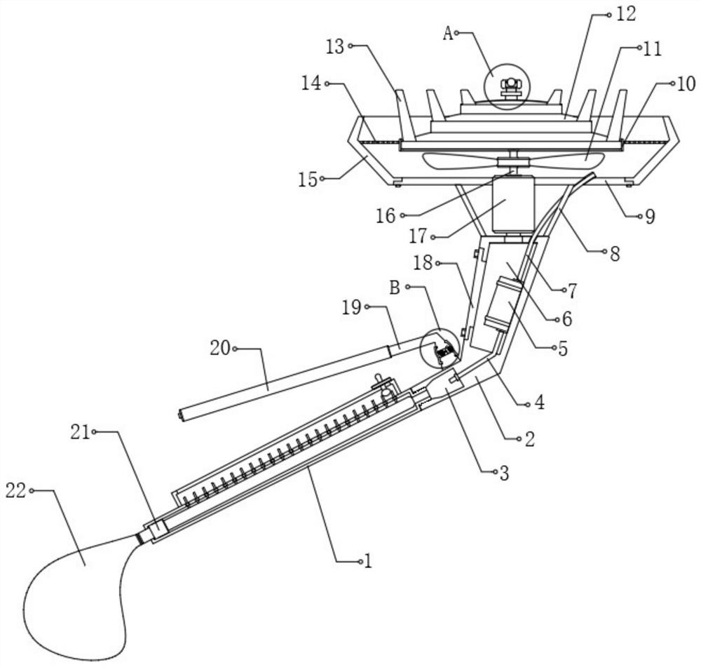 Ship bottom cleaning device for shipping