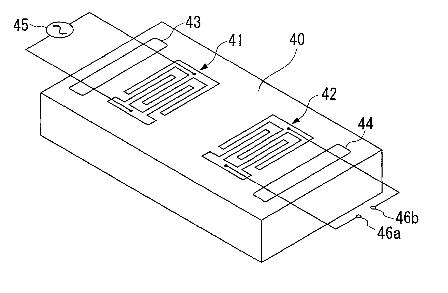 Surface acoustic wave device with KNb03 piezoelectric thin film ...