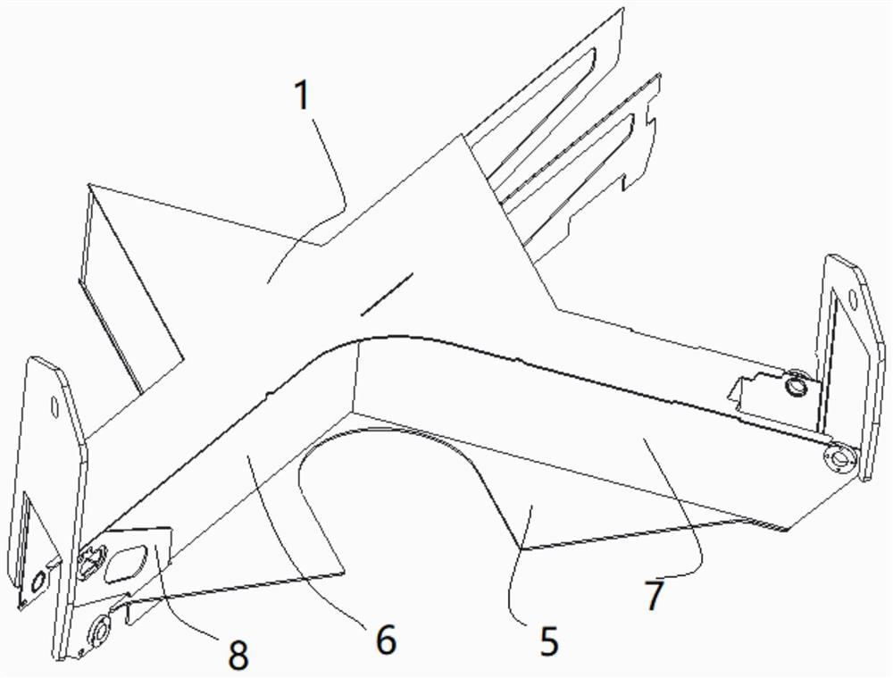 Chassis box body structure for pump truck