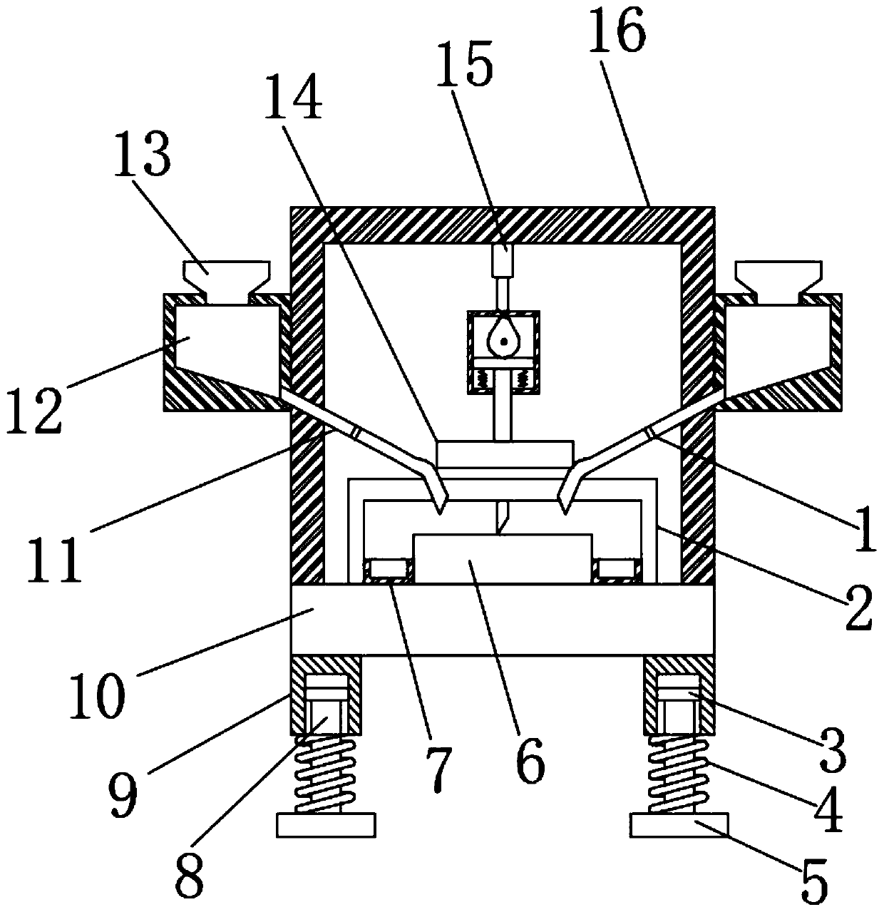 U-shaped bolt feeding compressing device for automobile chassis