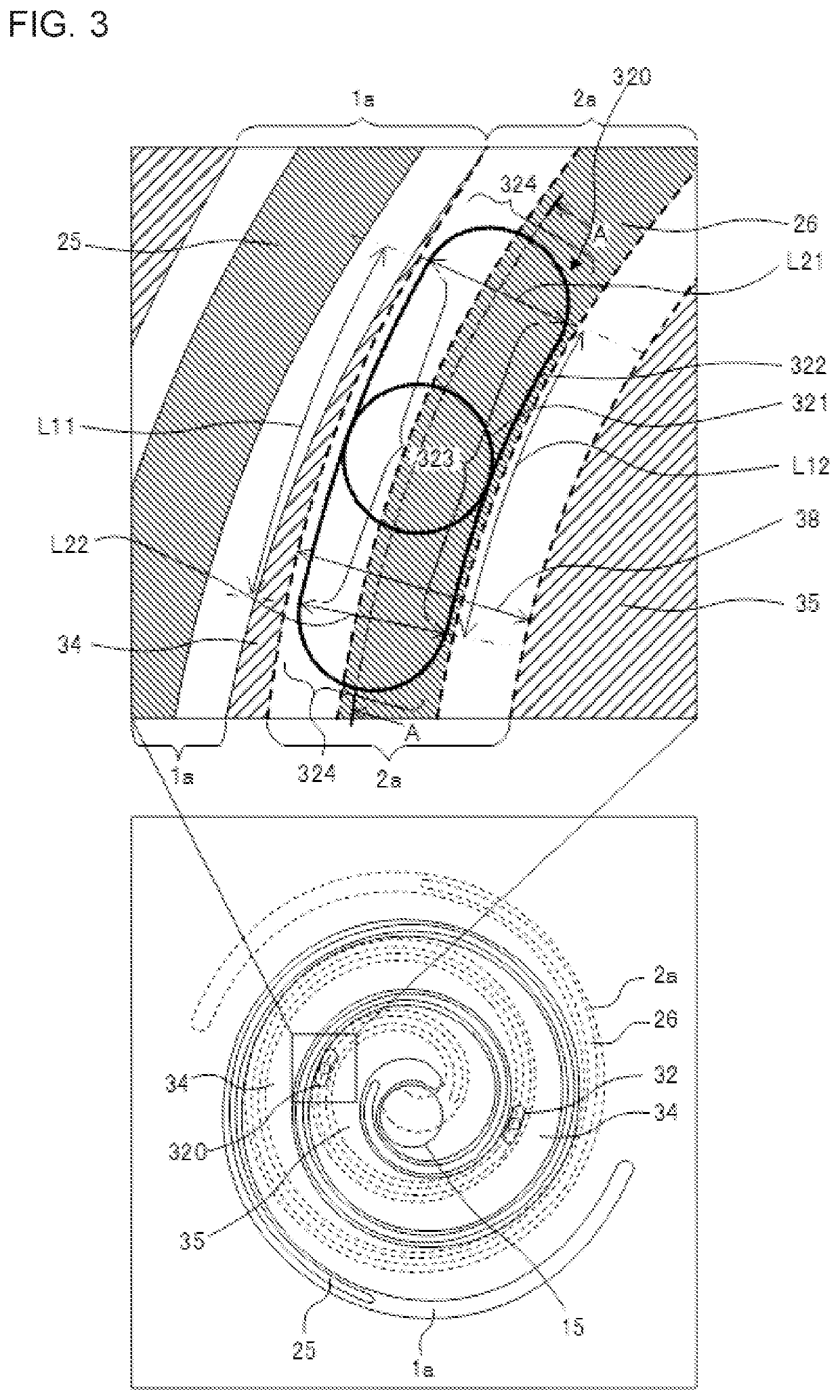 Scroll compressor having sub-discharge port with involute-shaped opening