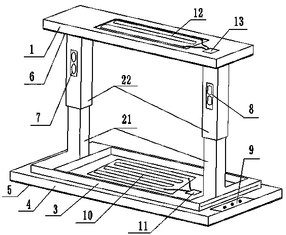 Studying desk with heating and lifting functions suitable for children