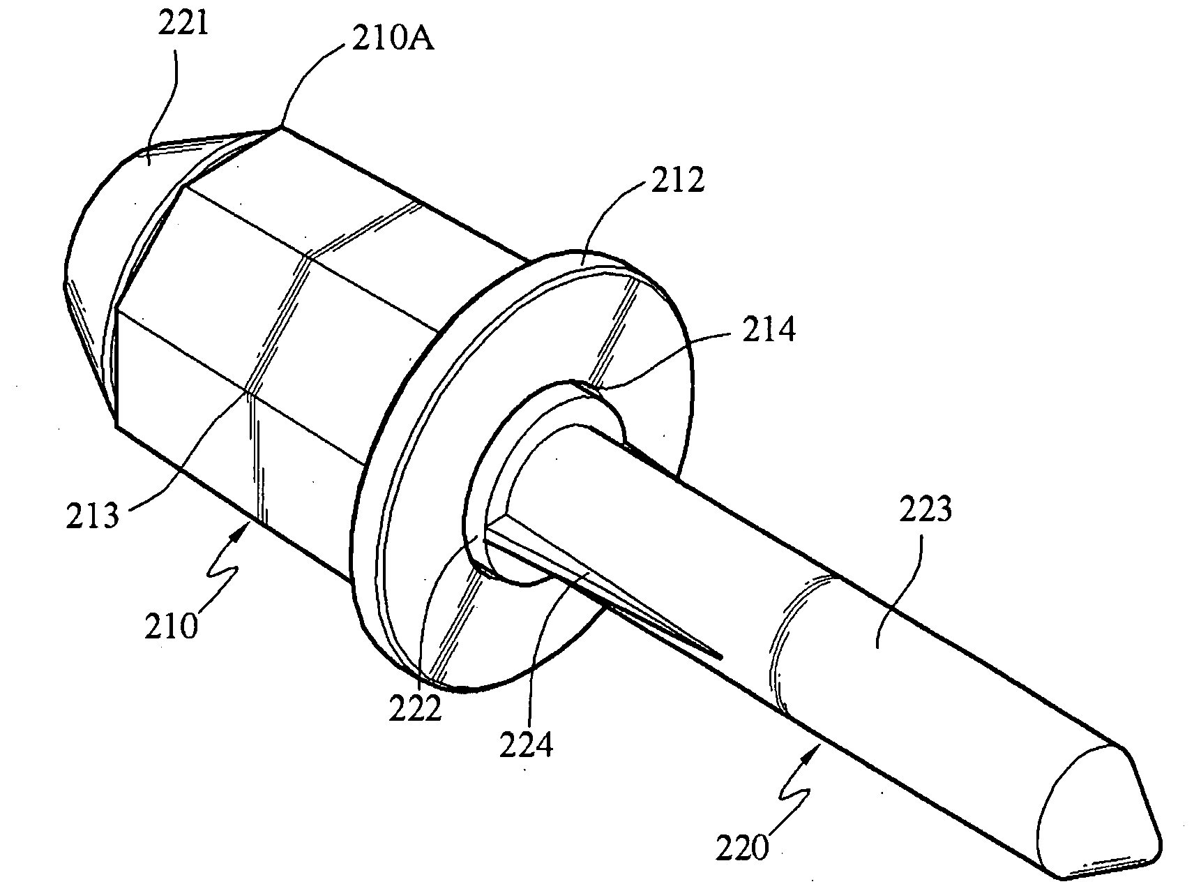 Rotating shaft of shutter louver