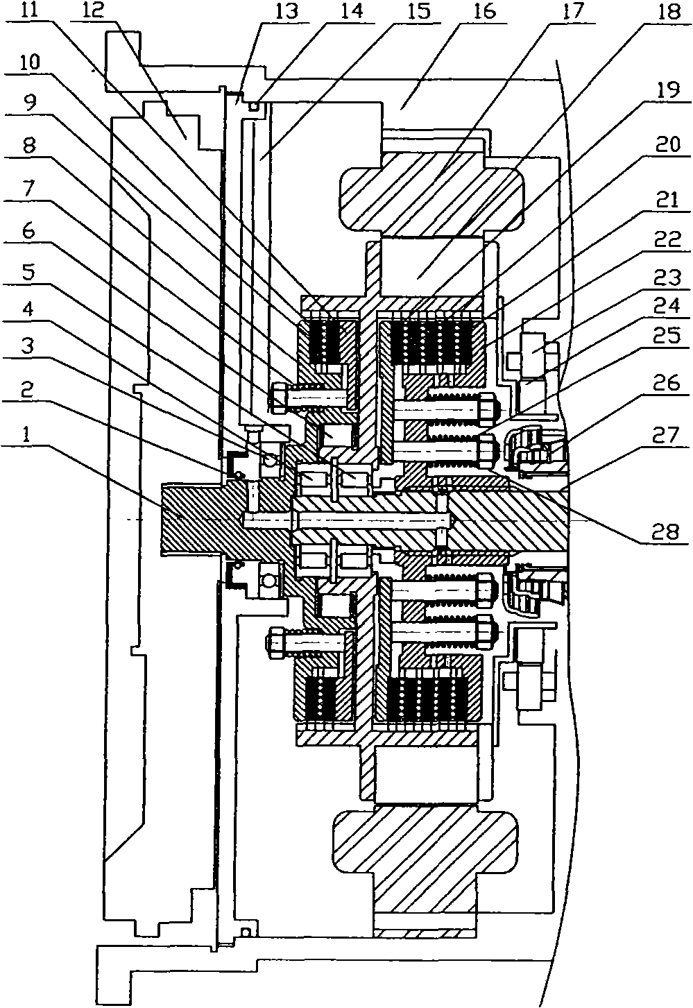 Power coupling and transmitting device for hybrid power vehicle