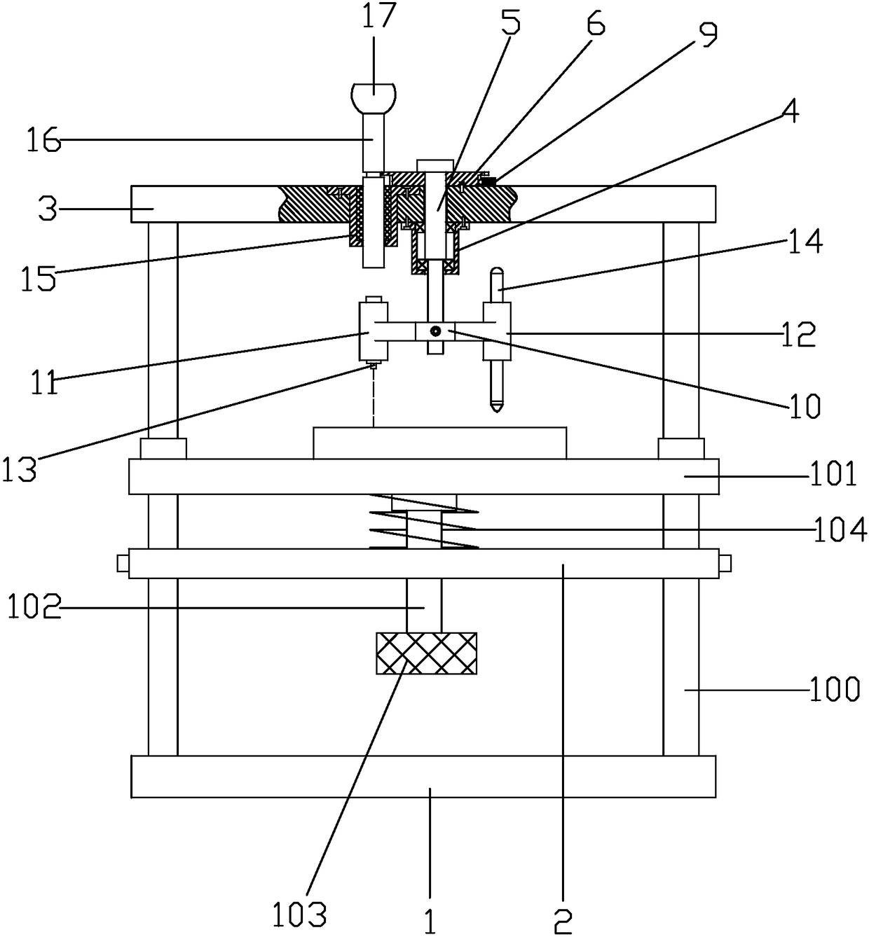 Workpiece hole position marking tool