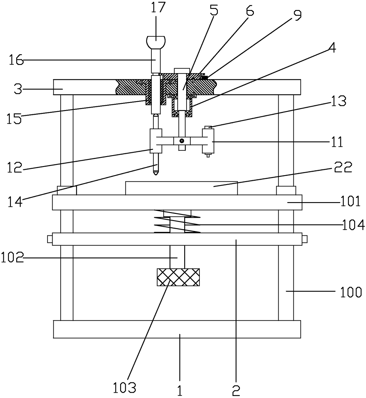 Workpiece hole position marking tool