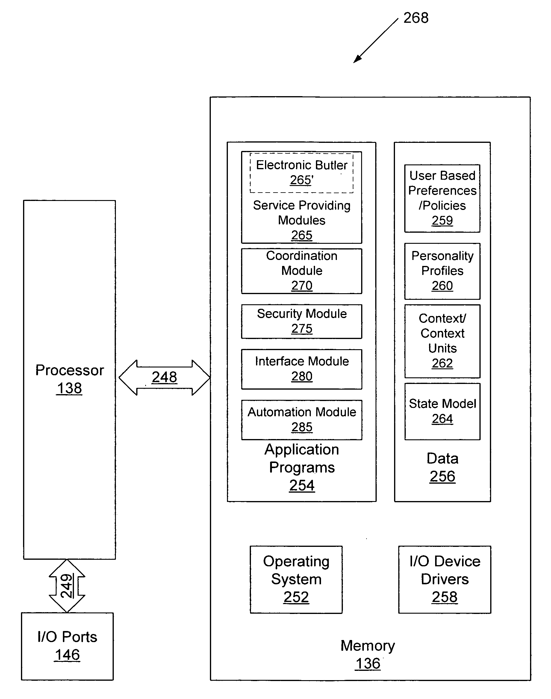 Electronic butler for providing application services to a user