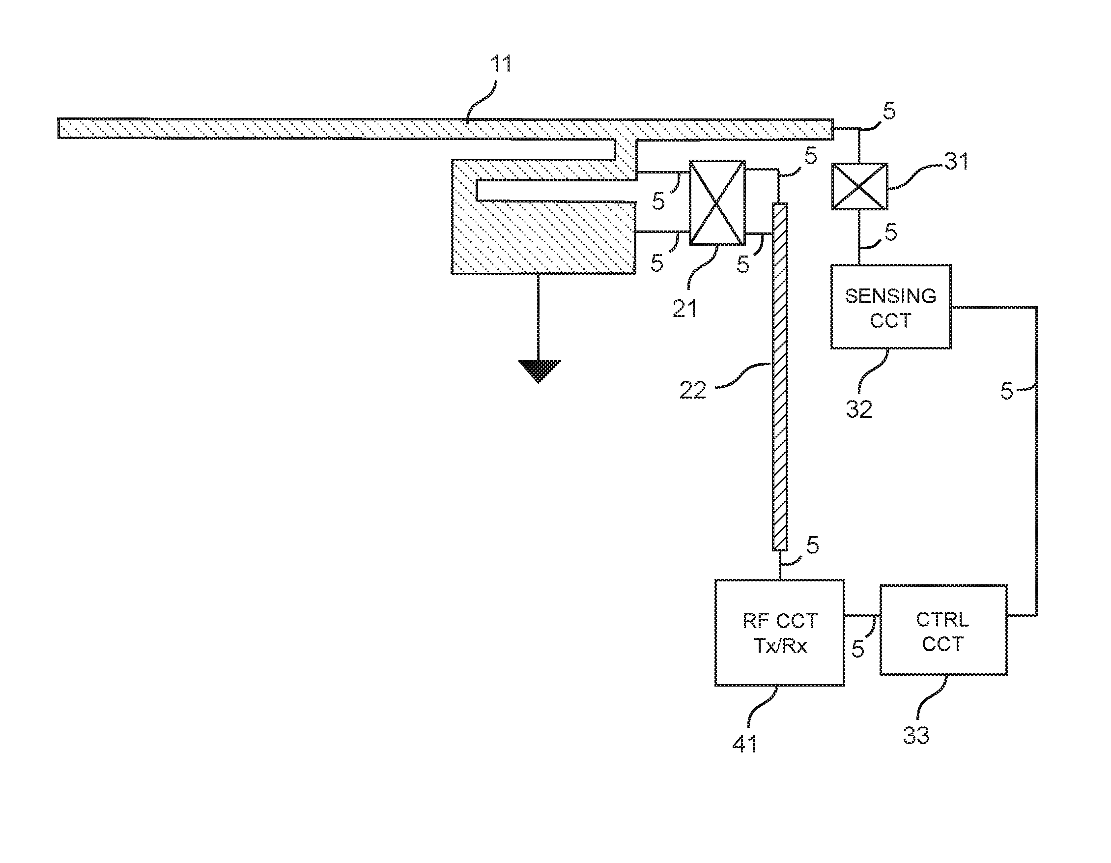 Hybrid antenna and integrated proximity sensor using a shared conductive structure