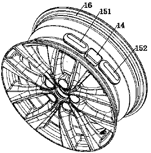 Airbag device for wheel