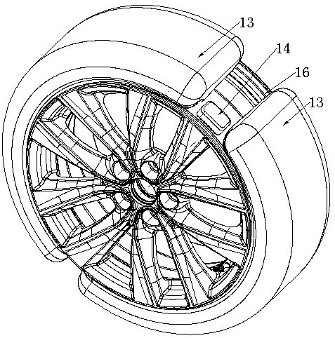 Airbag device for wheel