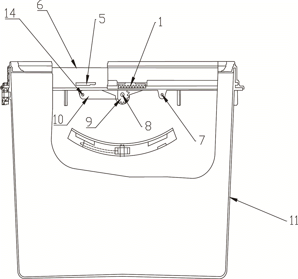 A circular plastic container locking structure