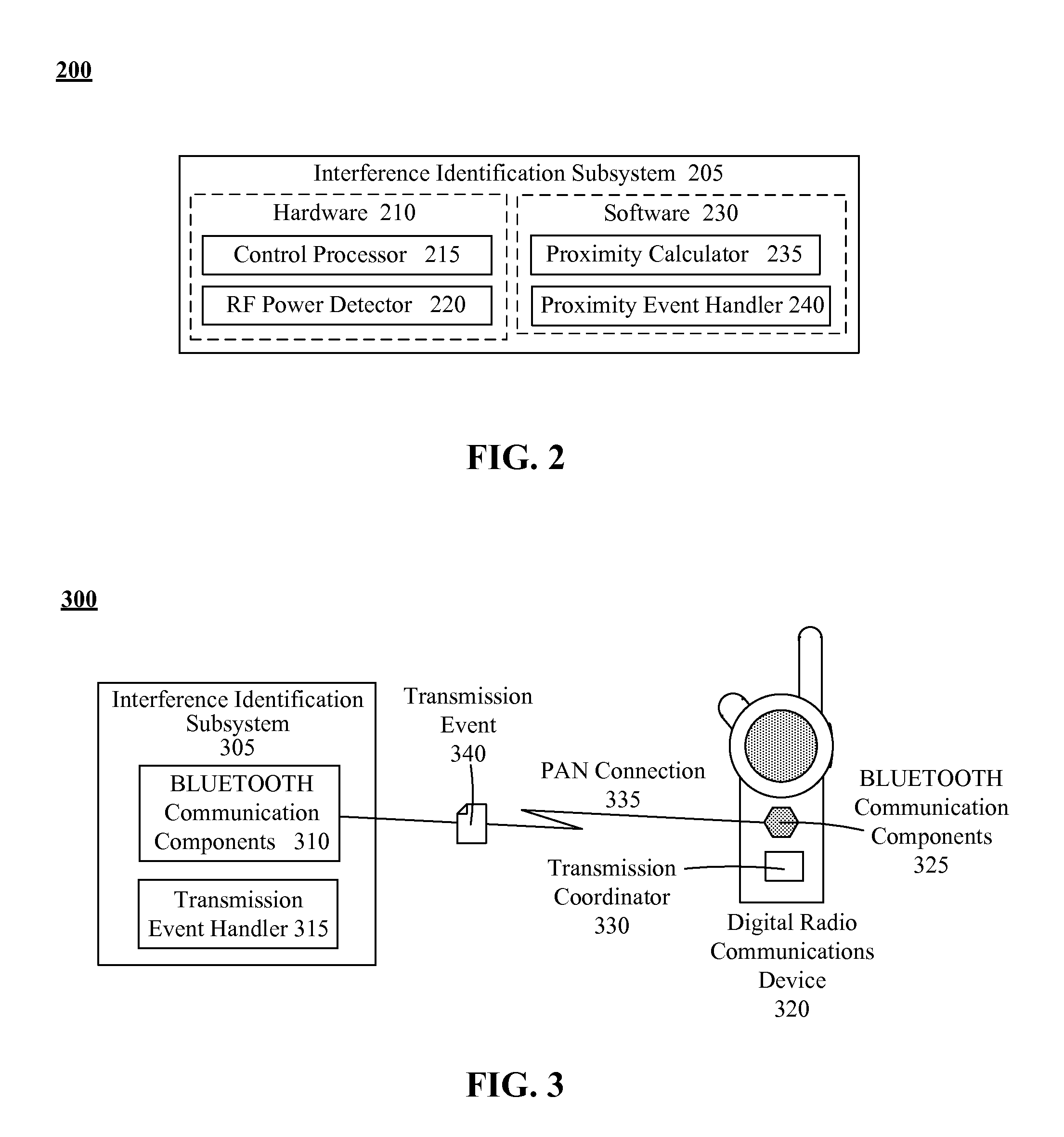 Mitigating transmission interference between digital radio and broadband communication devices