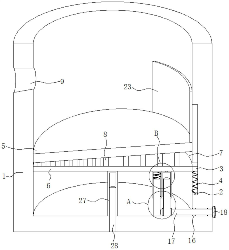 A needle-point tea caddy based on the separable tea dust when taking tea