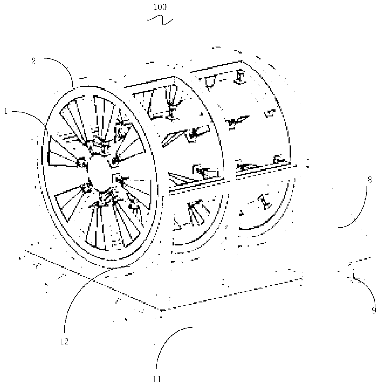 Rotary type gravity unloading device