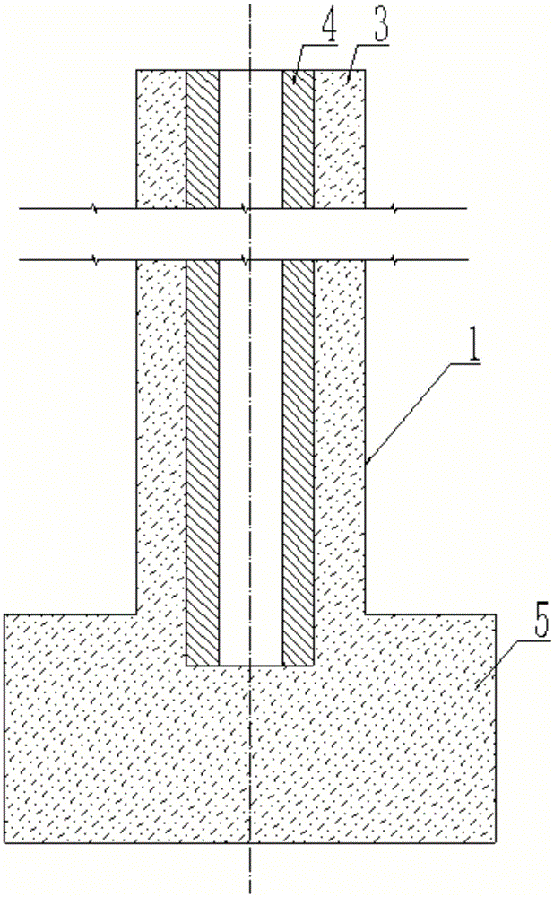 Expanded-base combination end pile bearing foundation