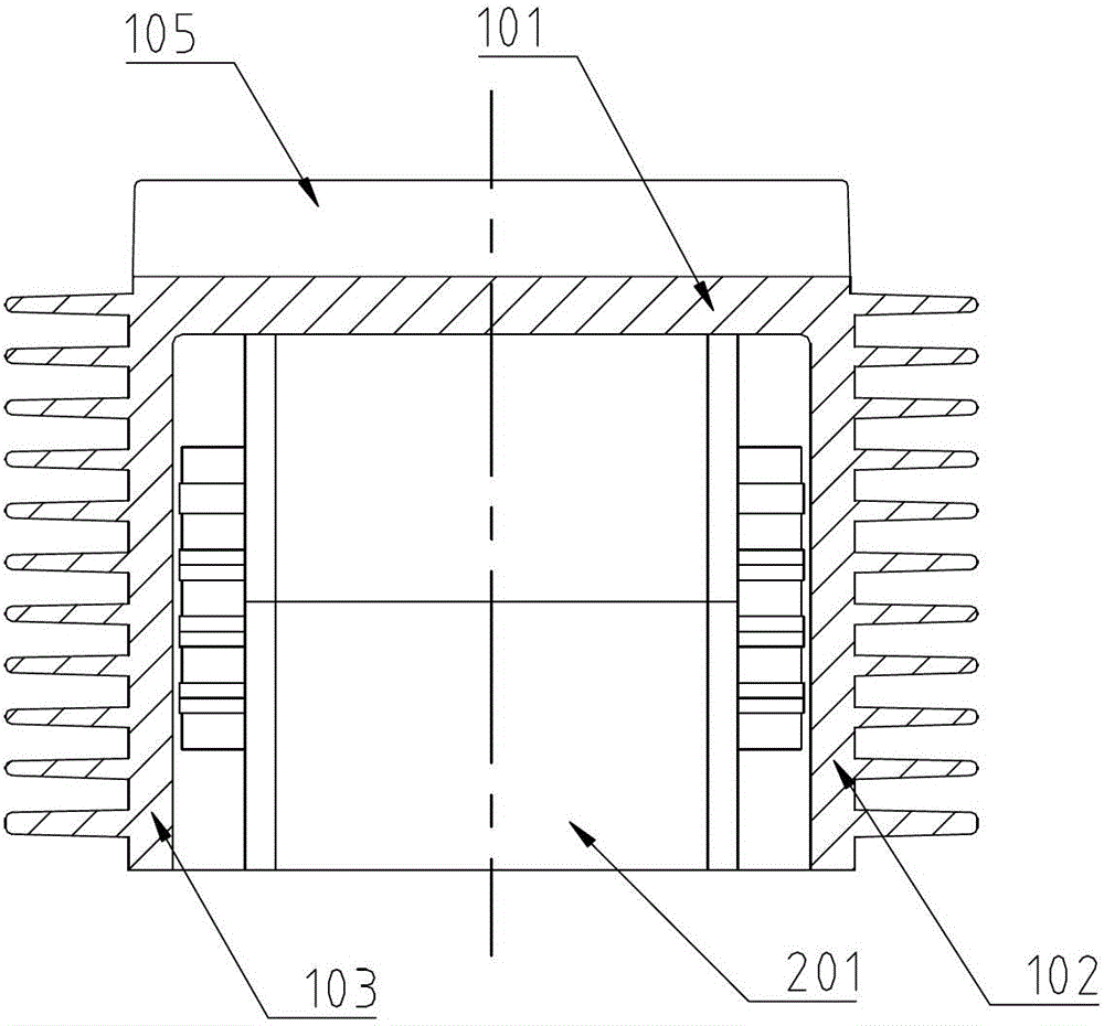 Power supply power device radiation structure
