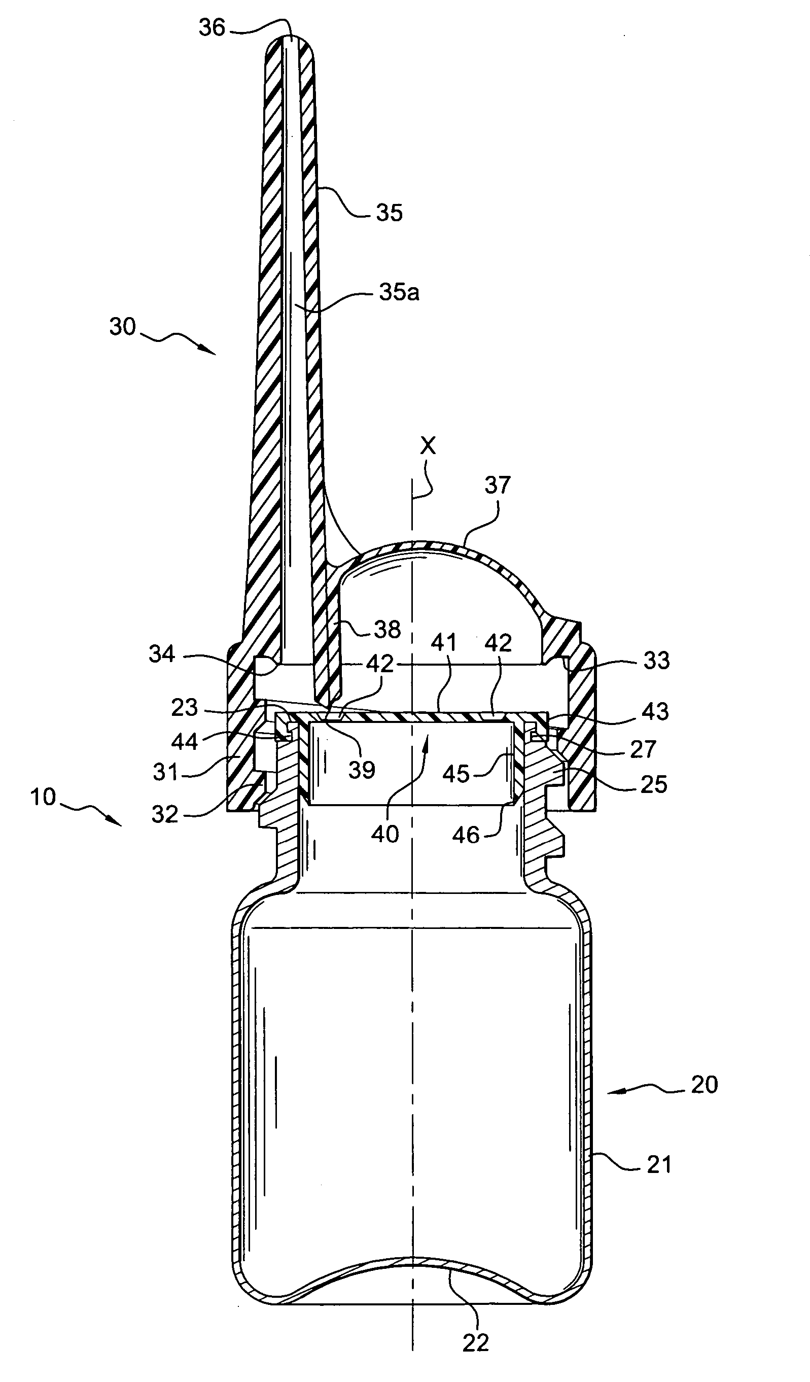 Assembly for the packaging and application of a fluid product