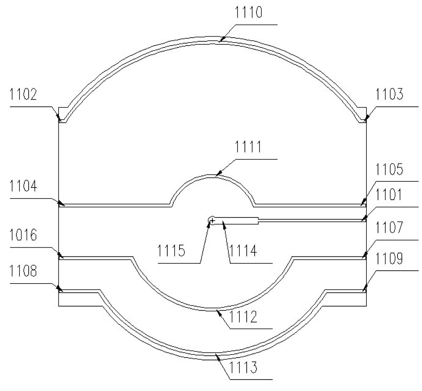 Symmetrical multichannel power division phase shifter of electro-governing antenna